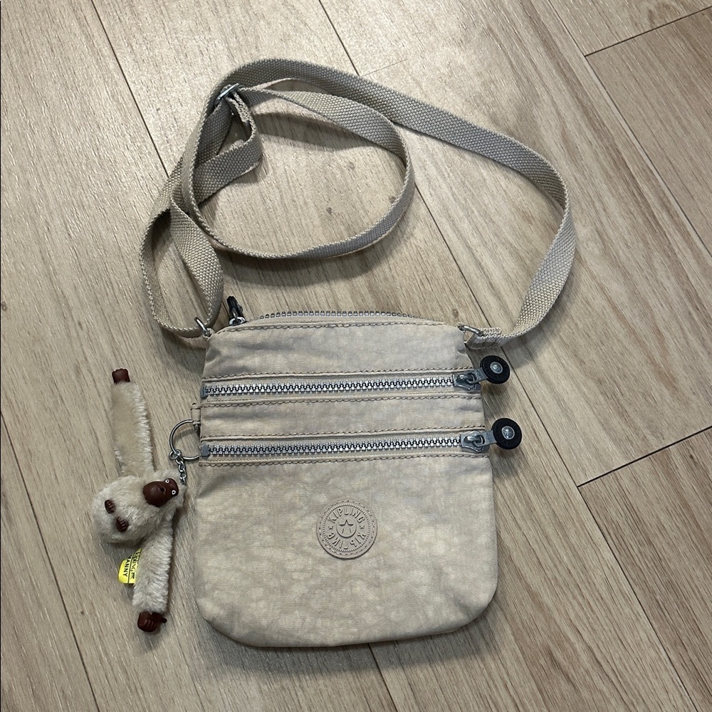 Kipling Alvar Extra Small Tan Mini Crossbody Bag - Picture 2 of 6